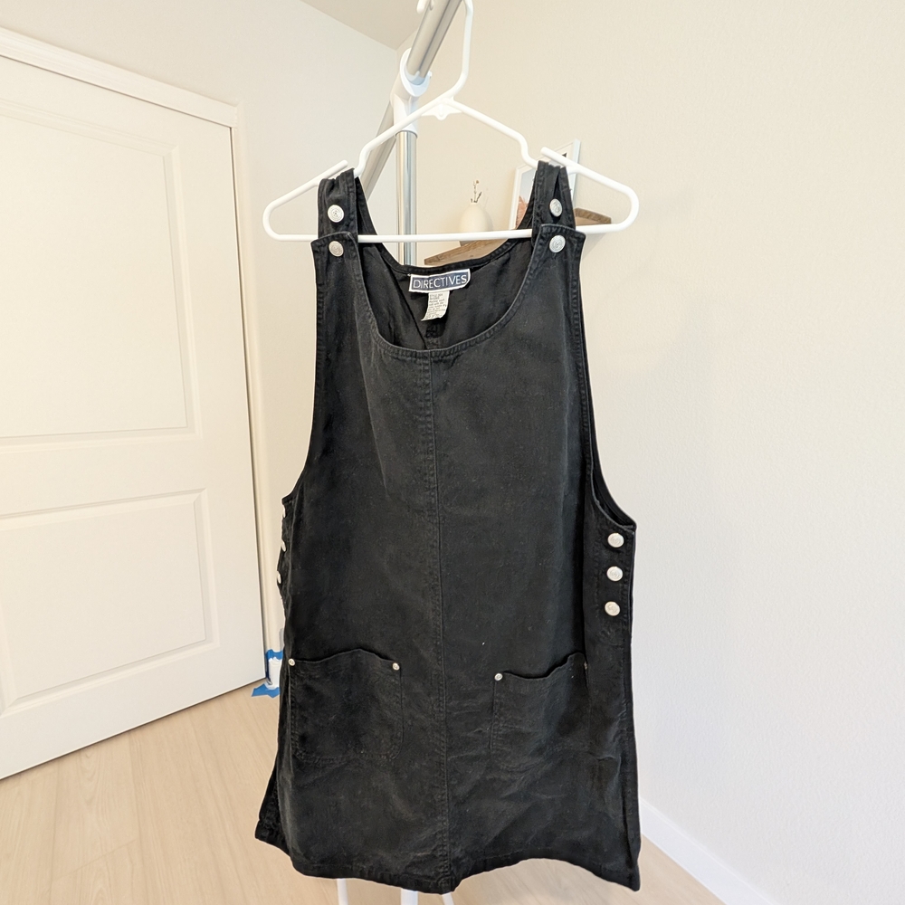 Vintage Directives Black Overalls Skirt